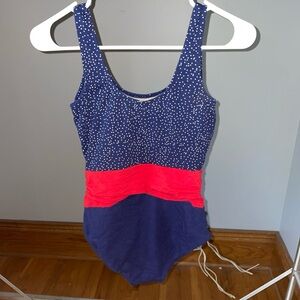Vintage 80s/90s One Piece Swimsuit. Surf Cotton Poly Blend Size 13/14